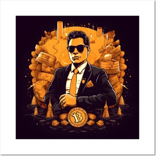 Bitcoin Millionaire Crypto Investor Posters and Art